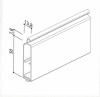 Artikelbild 1 des Artikels “ZUSCHNITT Aluminium Endleiste Maxi 50 x 13,8 mm für Rollladen “