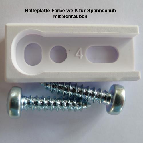 Artikelbild des Artikels “Classic Halteplatte mit Schrauben für Spannschuhmontage Farbe weiß “