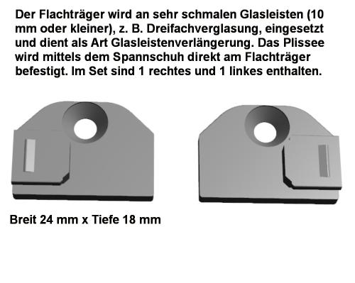 Artikelbild des Artikels “Glasleistenverlängerung für Plissee Typ 1615 & 1715 – Set Weiß 24×18 mm “
