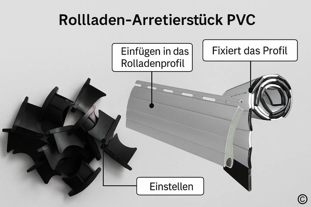 Artikelbild 1 des Artikels “Arretierstück PVC für Alu Rollladenstäbe – in 4 Größen “