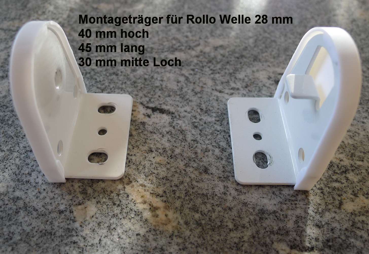 Artikelbild 1 des Artikels “Montageträger für 28 mm Rollowelle – stabile Halterung zur Wand- oder Fensterflügelmontage “