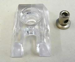 Artikelbild 1 des Artikels “Spannbock Nr. 3 für 25 mm Jalousien – Plexi mit Seilklemmschraube “