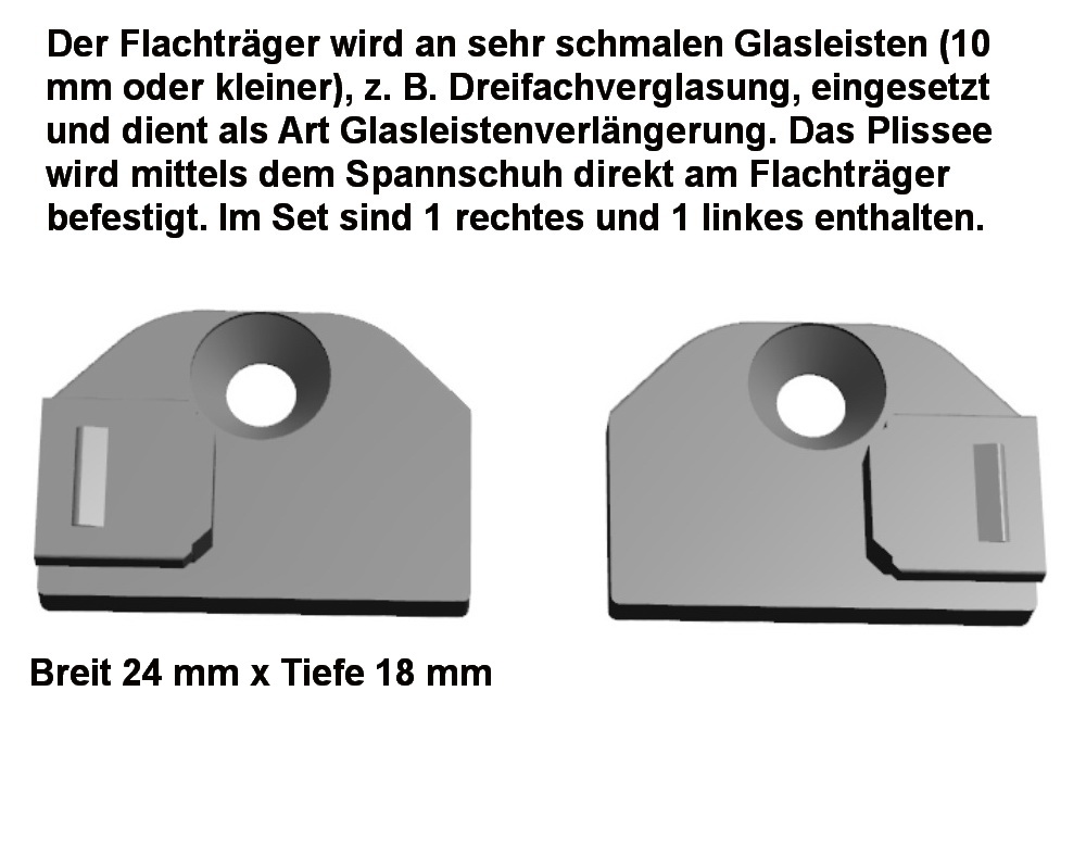 Artikelbild 1 des Artikels “Glasleistenverlängerung für Plissee Typ 1615 & 1715 – Set Weiß 24×18 mm “