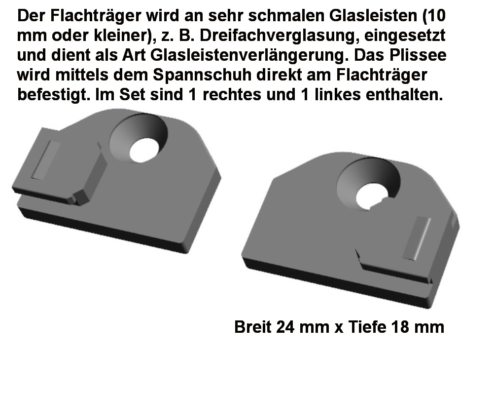 Artikelbild 3 des Artikels “Glasleistenverlängerung für Plissee Typ 1615 & 1715 – Set Weiß 24×18 mm “