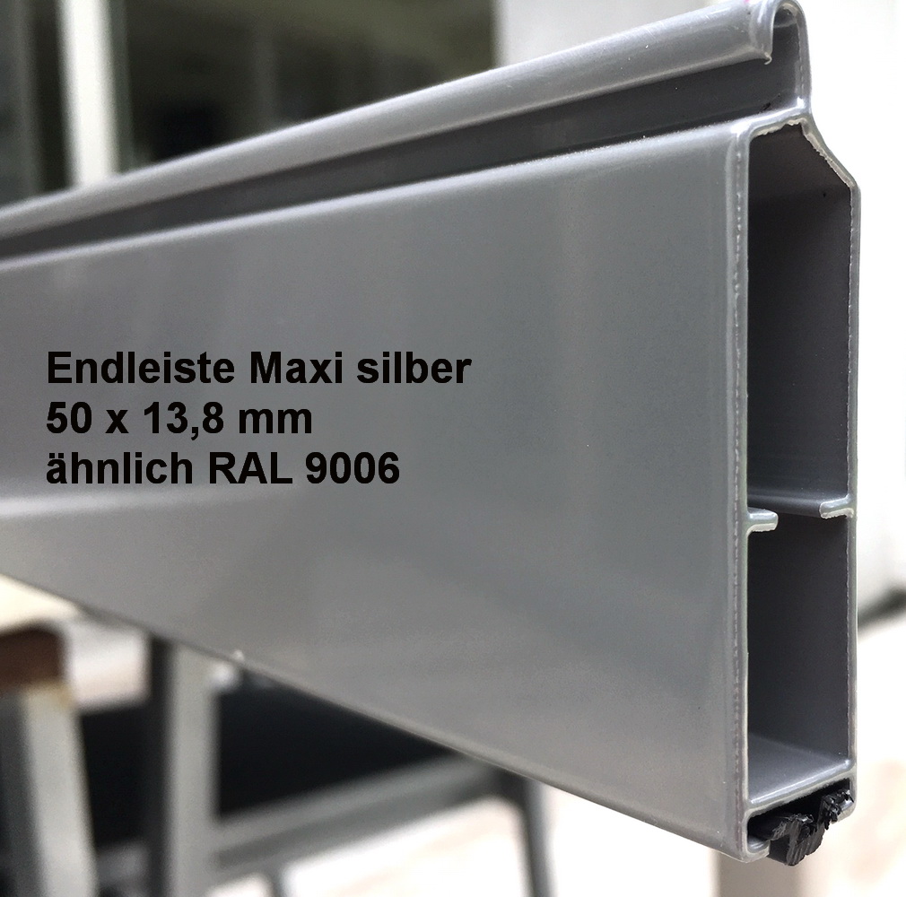Artikelbild 4 des Artikels “ZUSCHNITT Aluminium Endleiste Maxi 50 x 13,8 mm für Rollladen “